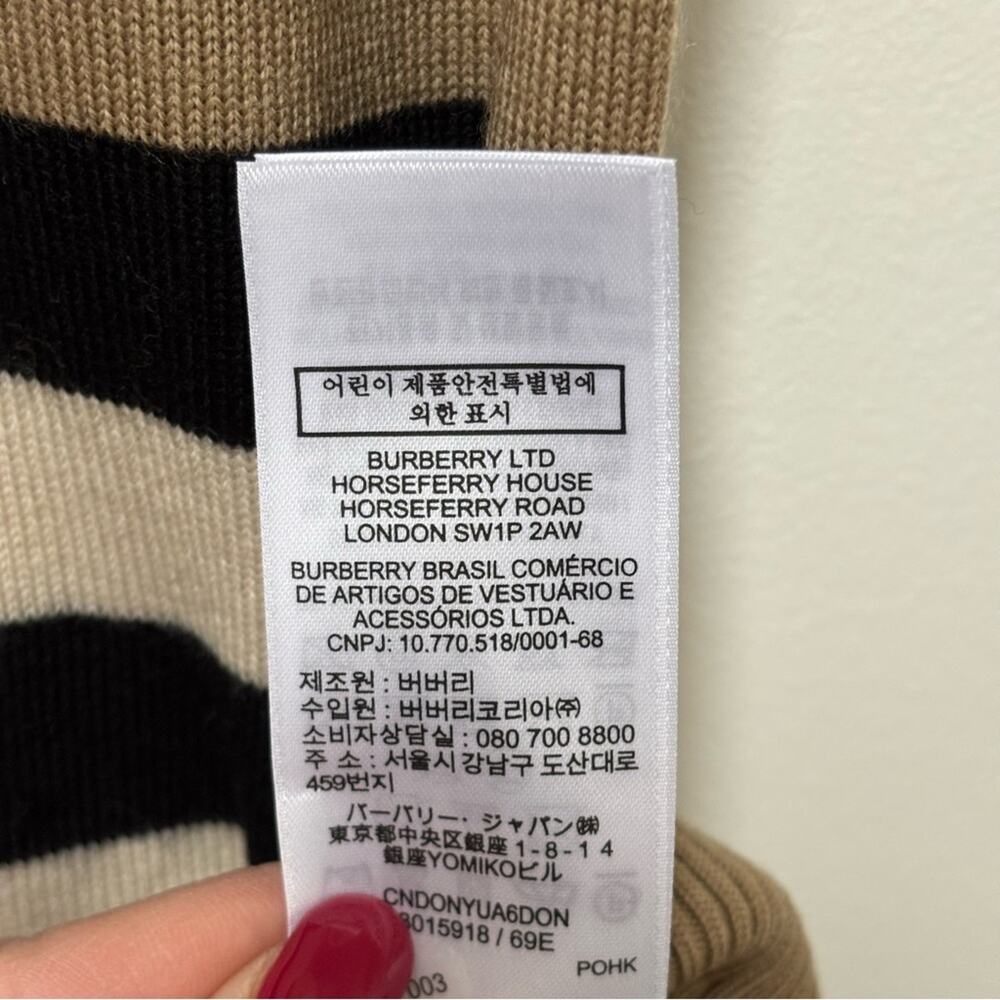 BURBERRY Icon Stripe Merino Wool Skirt Size Small NWOT - Picture 8 of 8
